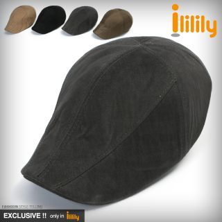 ililily New Mens Cotton Flat Cap Cabbie Hat Gatsby Ivy Caps Irish