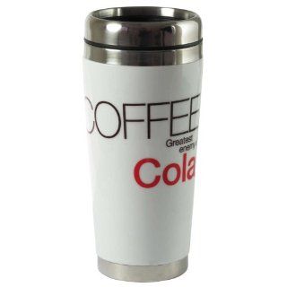 Thermobecher Keramik weiß Coffee to go Cola 380ml Küche