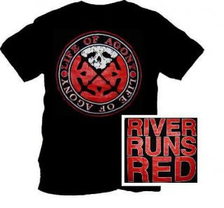 LIFE OF AGONY River Runs Red Metal T SHIRT Size S