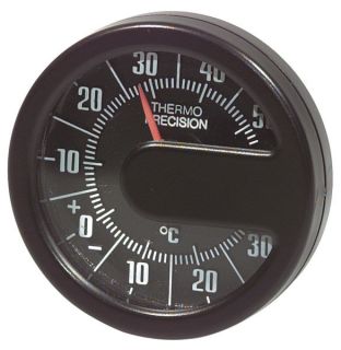 Rundes Innenthermometer Schwarzes Thermometer für Auto, Arbeit, Heim