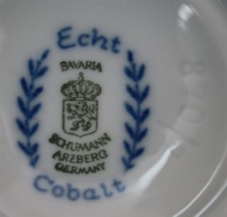 Schumann Bavaria Echt Kobalt Kaffeekanne blaue Rose