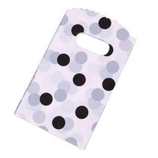 New 50pcs Thickened Plastic Gift Jewelry Bags Black Spot
