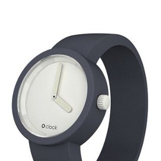 Clock Unisex Armbanduhr Analog Silikon weiss grau OCW06 S