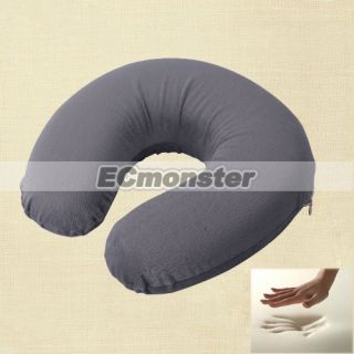 New Comfortable Gray U Shaped Memory Foam Neck Rest Travel Pillow