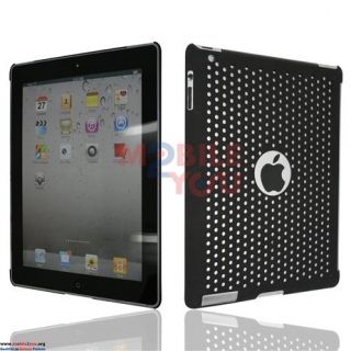 Apple iPad 2 Schutz Hülle Hard Case Cover Gitterhülle schwarz