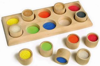 FÜHLMEMO Holzspielzeug Montessori Spielzeug Tastspiel
