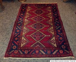 220x125cm Handgeknüpft antiker Perser Orientteppich Teppiche Kolliaye