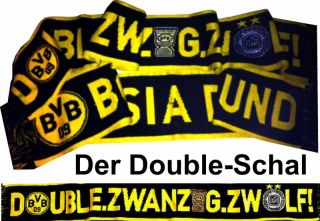 WOW Neu BVB Schal Double Zwanzig Zwölf Borussia Dortmund 09
