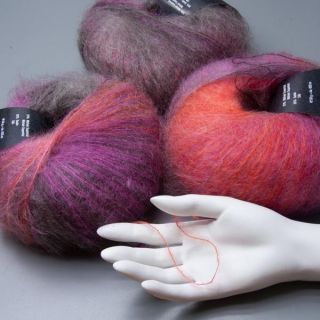 Lana Grossa Silkhair 301 violet orange 50g Wolle