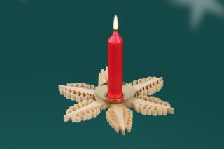 Kerzenständer Seiffen Holz Durchmesser 11 cm Erzgebirge NEU 501