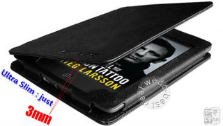 Ultra Slim BLack Leather Case Cover Wallet with Light for 