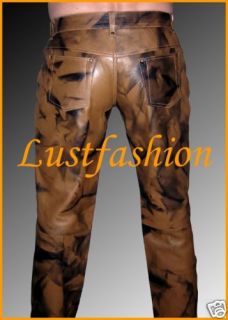 braun/Lederjeans neu braun 501  st. / leather jeans brown NEW