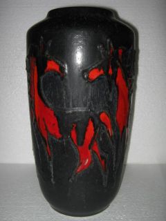 Scheurich 517 38 Floor Flower Vase Keramik 50er 60er Jahre Blumenvase