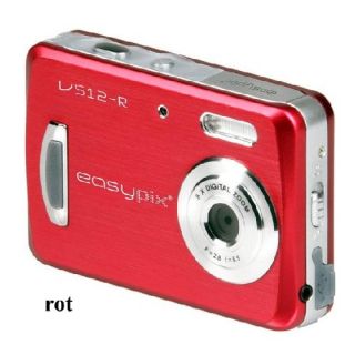 Easypix V512 R Digitalkamera Digicam Alugehäuse rot 4260041680531