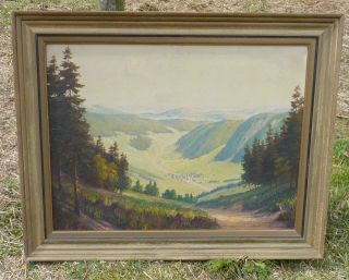 A508/ Ölbild Gemälde Ölgemälde Alpenlandschaft Scheddin um 1920
