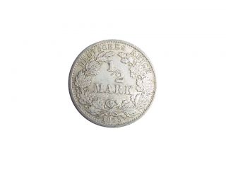 1010 SILBER 900 Silver Kaiserreich 1/2 Mark 1915 G Silbermünze
