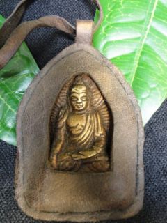A541 Shakyamuni ,Medizinbuddha aus Bronze mit Yak Leder aus Tibet