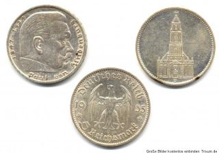 Reichsmark HINDENBURG / Reichsadler SILBER von 1935 bis 1936