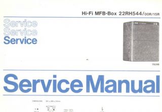 Philips Service Manual für MFB Box 22RH544 22 RH 544