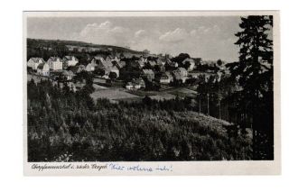 AK Oberpfannenstiel Bernsbach Erzgeb. Stadtansicht um 1953