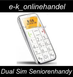 Seniorenhandy mit Grossen Tasten Senioren Handy SOS LED DUAL SIM Weiß