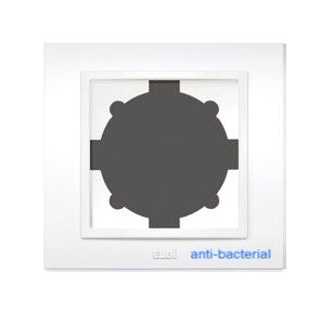 Antibakteriell Steckdose Einsatz mit Deckel Weiss ZENA