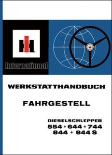 Werkstattbuch Fahrgestell IHC 554 644 744 844 844S