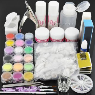 Premium Acrylic Nail Art Powder Liquid Brush Kit #555