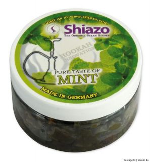 SHIAZO Dampfsteine Minze Mint 100g Dose Shisha Steine Wasserpfeife