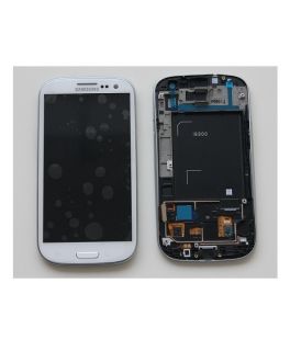 Samsung i9300 Galaxy S3 weiss LCD Display mit Rahmen Komplettset Touch