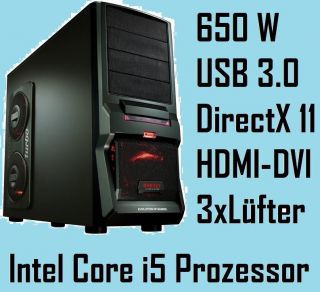 GAMER PC KOMPLETT Intel i5 2500K 4x3,1GHz 8GB DDR3 GTX570 1000GB 650W