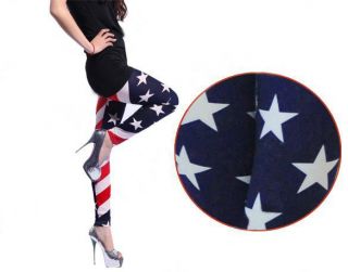 Women Stars and Stripes USA Full Length Ladies American Flag Leggings