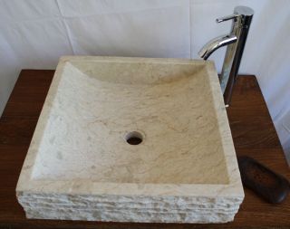 Aufsatzwaschbecken 45x45 Waschbecken Naturstein Marmor Restposten