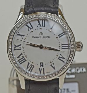 Lacroix Damen Uhr Classic Edelstahl mit Diamantluenette Schmuck Nr 577