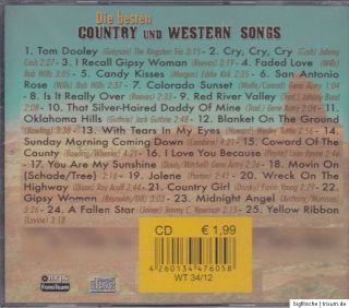 CD   DIE BESTEN COUNTRY UND WESTERN SONGS (NEU)