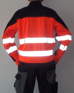 Planam Bundjacke Warnschutzjacke Jacke EN 471 orange /marine