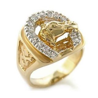 Isady – Elvis   Herren Ring   585er 14K Gold platiert Zirconium