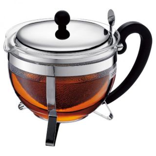 Bodum Chambord Teapot with Stainless Steel Filter + Lid, 1.5l, Shiny