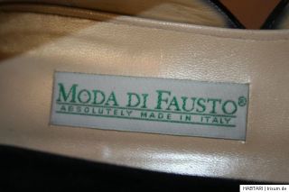 Damen Marken Pumps   Moda di Fausto Italy, Wildleder Blau Schwarz