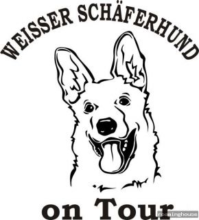 Weisser Schäferhund  Aufkleber   Autoaufkleber  Neu 