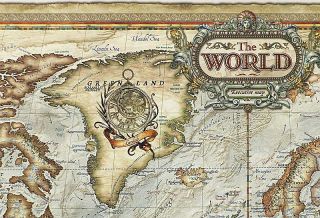 ZIGIC Rajko~World Executive Map (Antike Weltkarte)~103x147cm inkl