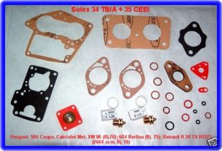 Solex TBIA,CEEI,Vg.Kit,Peugeot 604,Renault R 30,Alpine