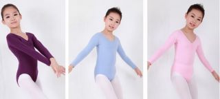Kinder Mädchen Leotard Turnanzug Gymnastikanzug 6 Größen 5 Farben