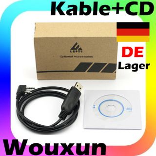 Programmierkabel + USB Treiber CD für Wouxun UV6D UV2D UVD1P 699 E