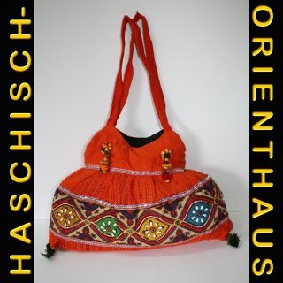 Große Indien Tasche,Hippie Schultertasche Indien Hippie Goa Orange 27