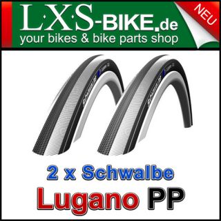 Schwalbe Lugano PP Draht Reifen 28 x 7/8  700 x 23C  23 622 weiß