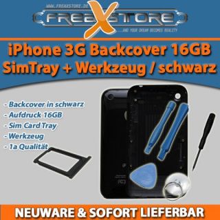 iPhone 3G 16GB Backcover Rückschale + Sim Card Tray + Werkzeug  in
