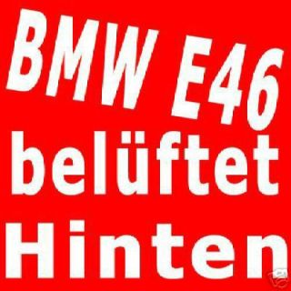Bremsscheiben + Beläge 3er BMW E46 3 er HINTEN belüftet