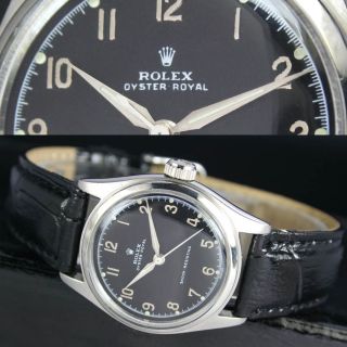 1961s Vintage ROLEX Oyster Royal Winding Steel Unisex Watch Uhr Montre