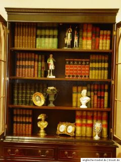 Regency Bookcase 2 türig / 2 türige Bücherschrank in Mahagoni